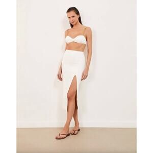 ViX Swim FIRENZE LUIZA Midi Skirt - Off White - M - NWT